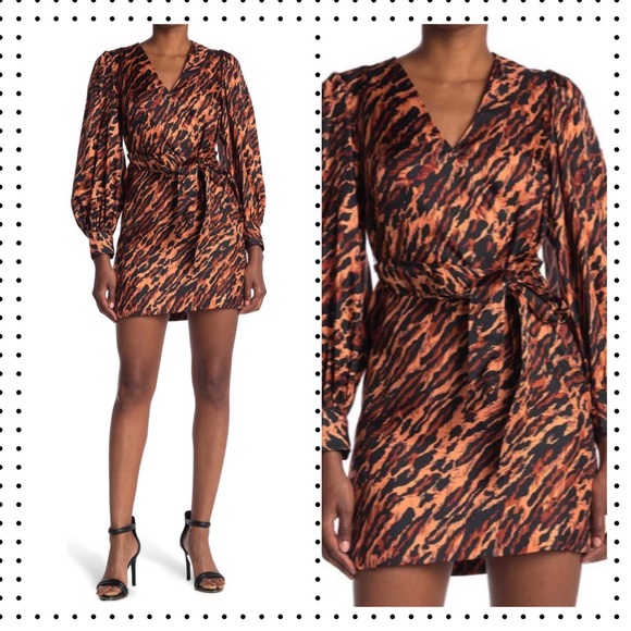 NWT SANDRO Paris - Lunas Silk Leopard Print Mini Dress S - Picture 12 of 13